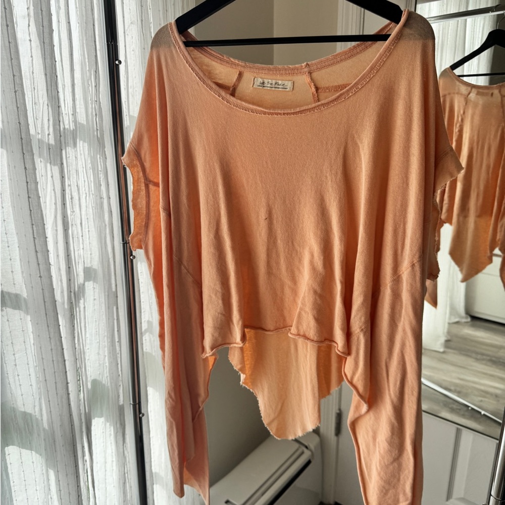 We The Free Pink Asymmetrical 3/4 Sleeve Tunic